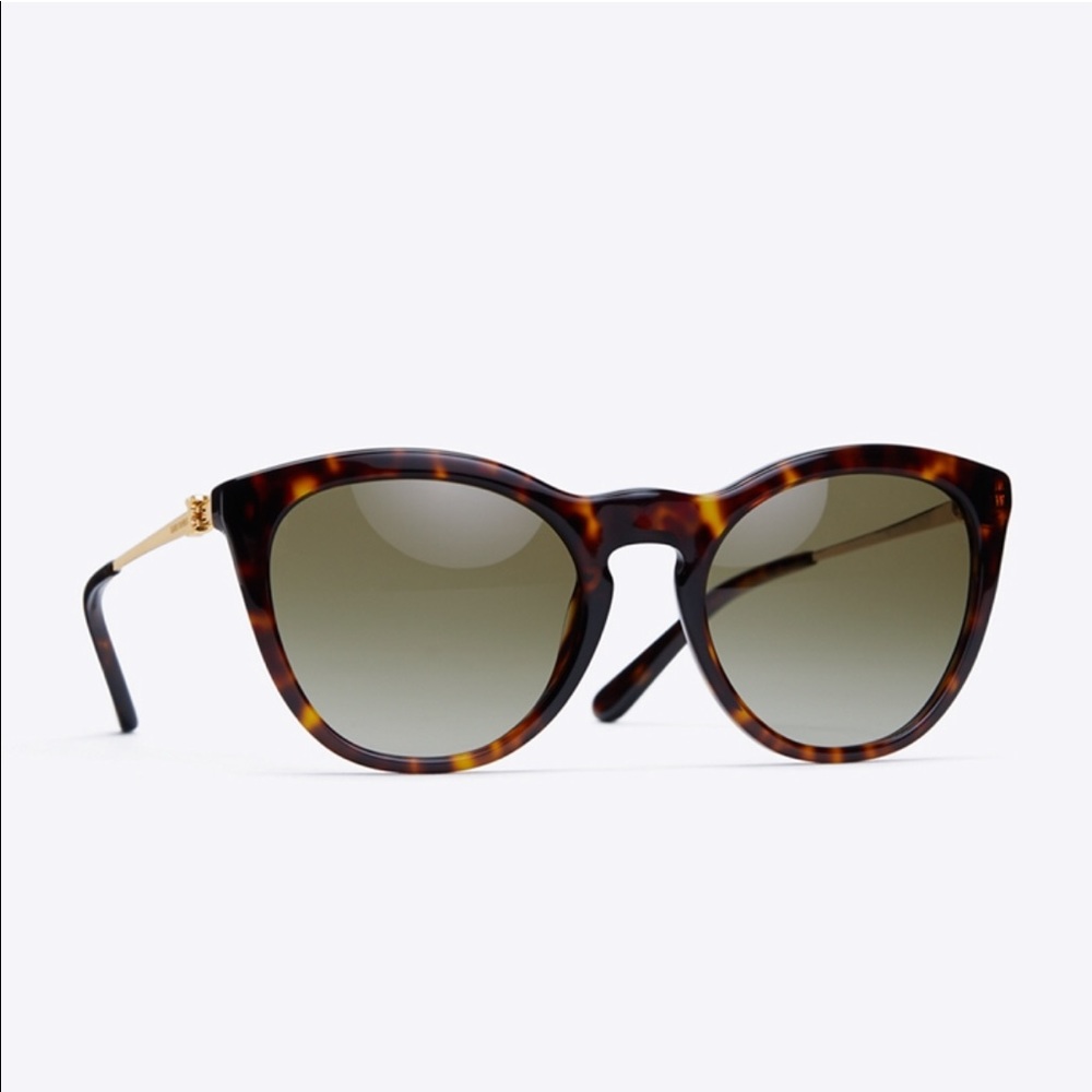 🔥SOLD🔥 Tory Burch🧡Cat Eye sunglasses Tortoise Gemini - Picture 7 of 9